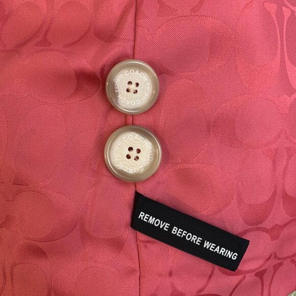 Coach Plaid Wool Blend Coat – Multicolor Tweed, Size S - Picture 7 of 8